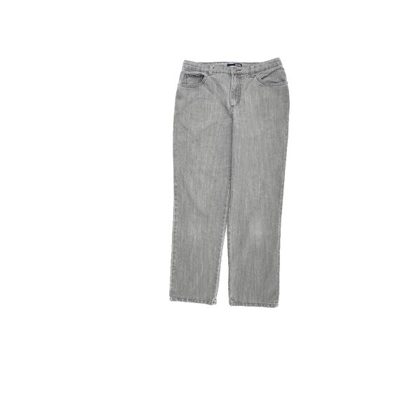 Basic Editions Classic Fit Women's size 8P Gray Denim Jeans - Picture 1 of 5